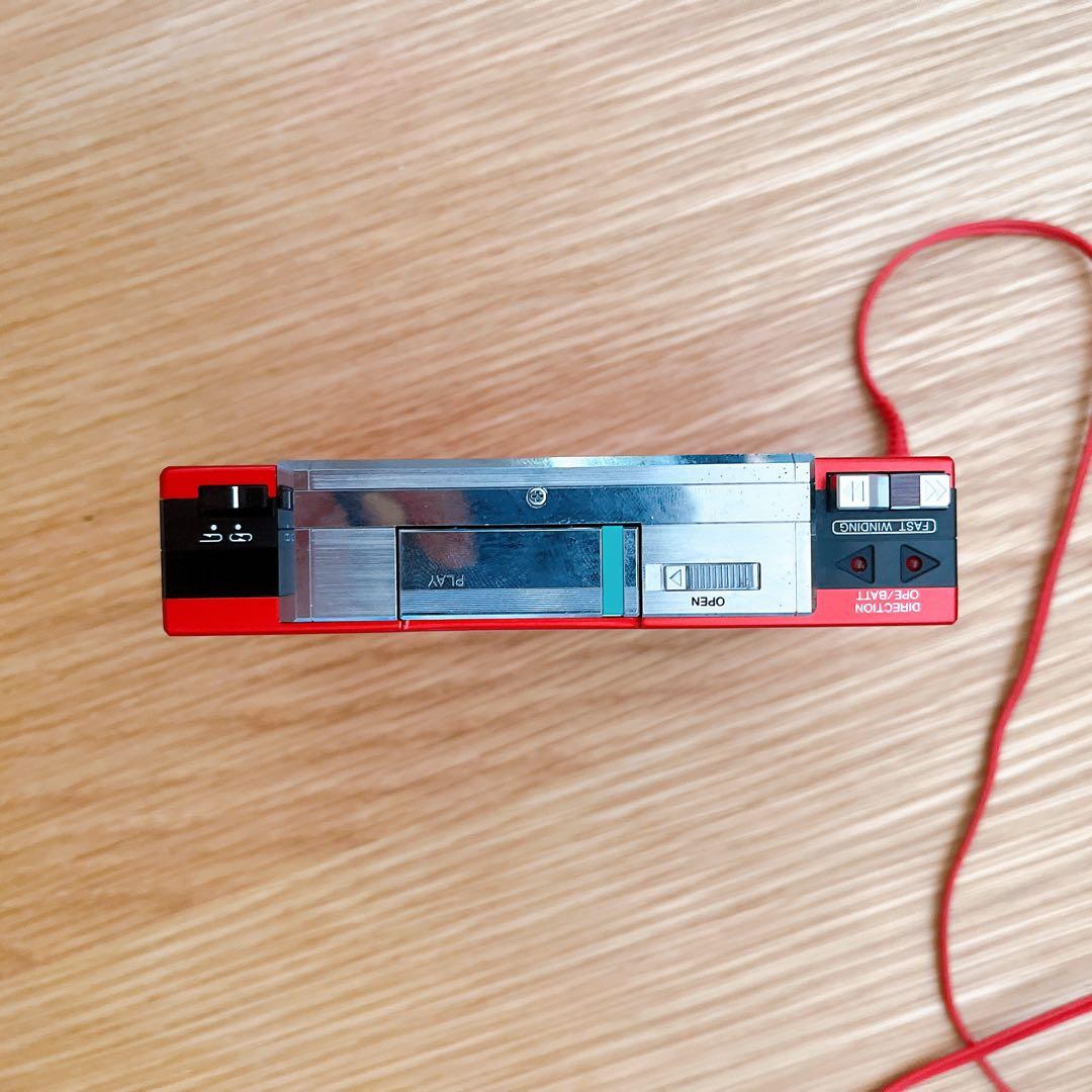 激レア SANYO JJ-P1 カセットプレーヤー レッド - メルカリ