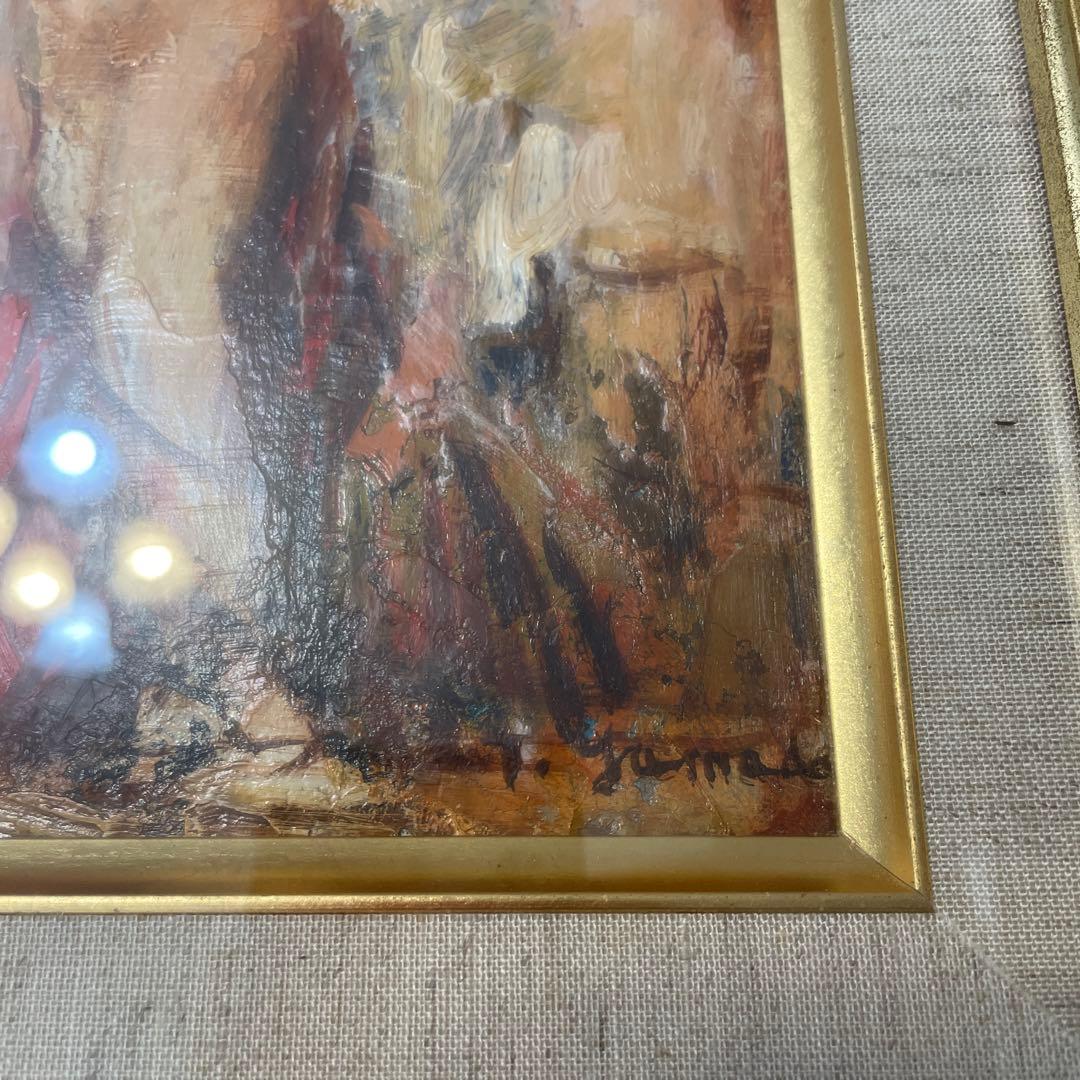 油彩画 ゴールドフレーム付き　「裸婦」