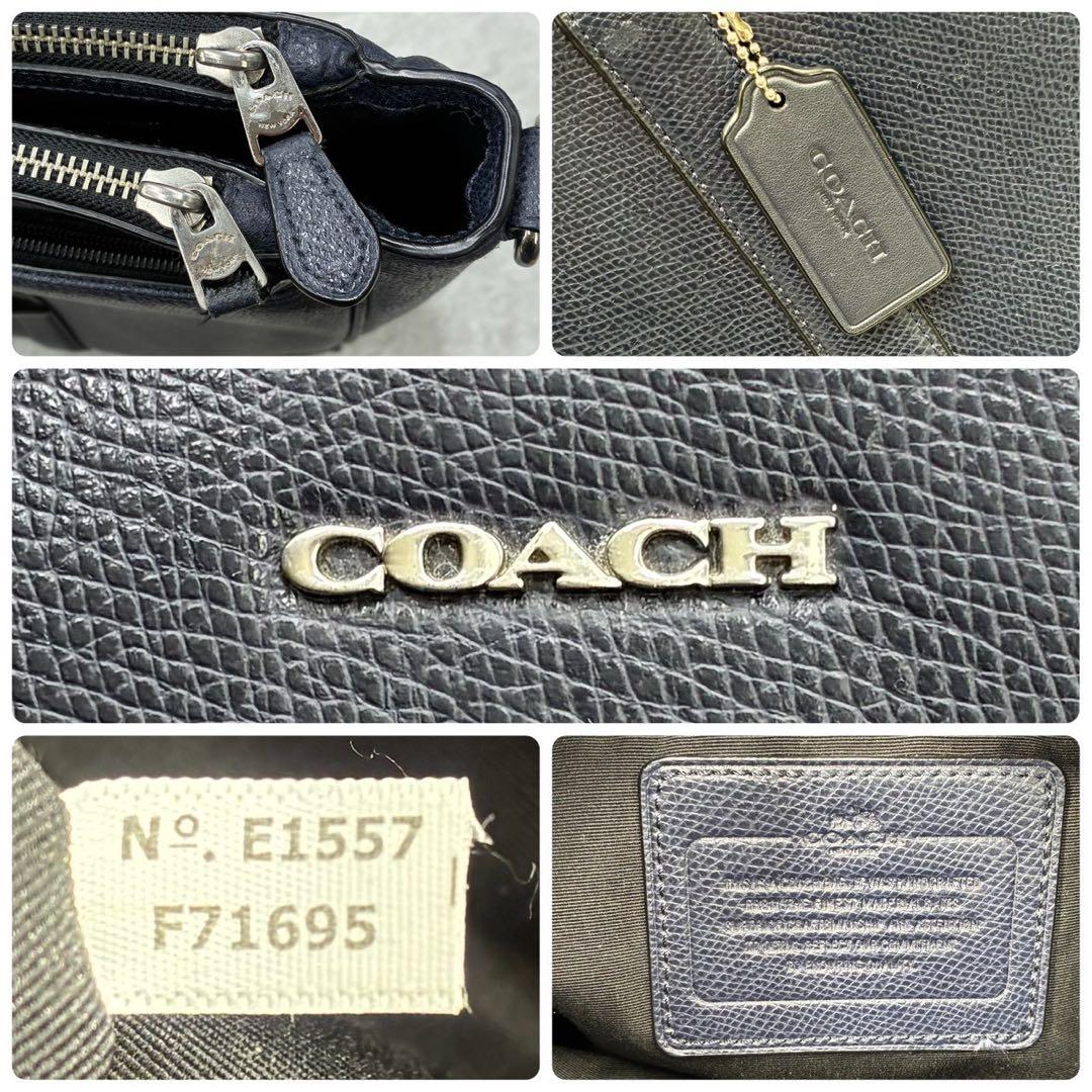 良品 コーチ 2way メトロポリタン ビジネスバッグ ブリーフケース A4 紺