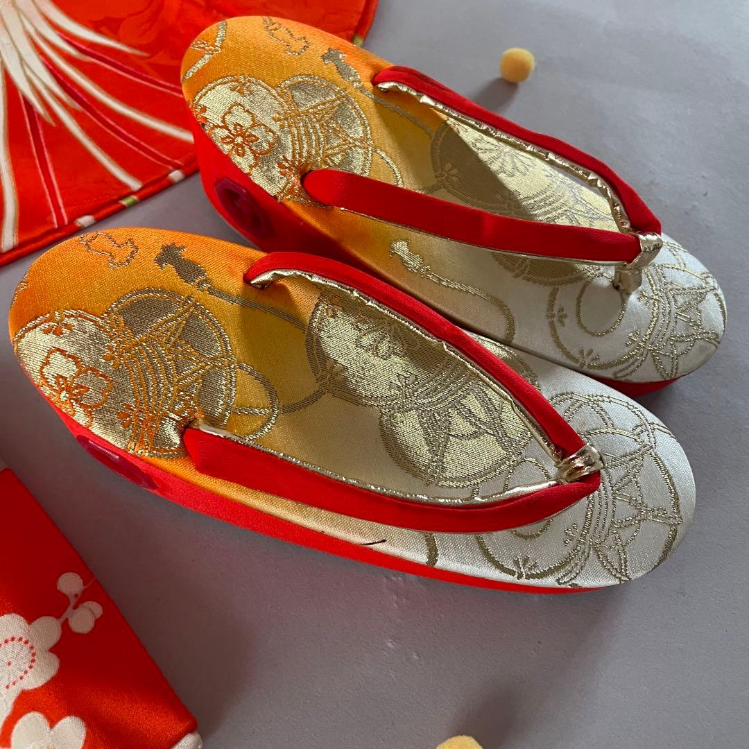 七五三　３歳　正絹お着物セット　正絹被布コーデ