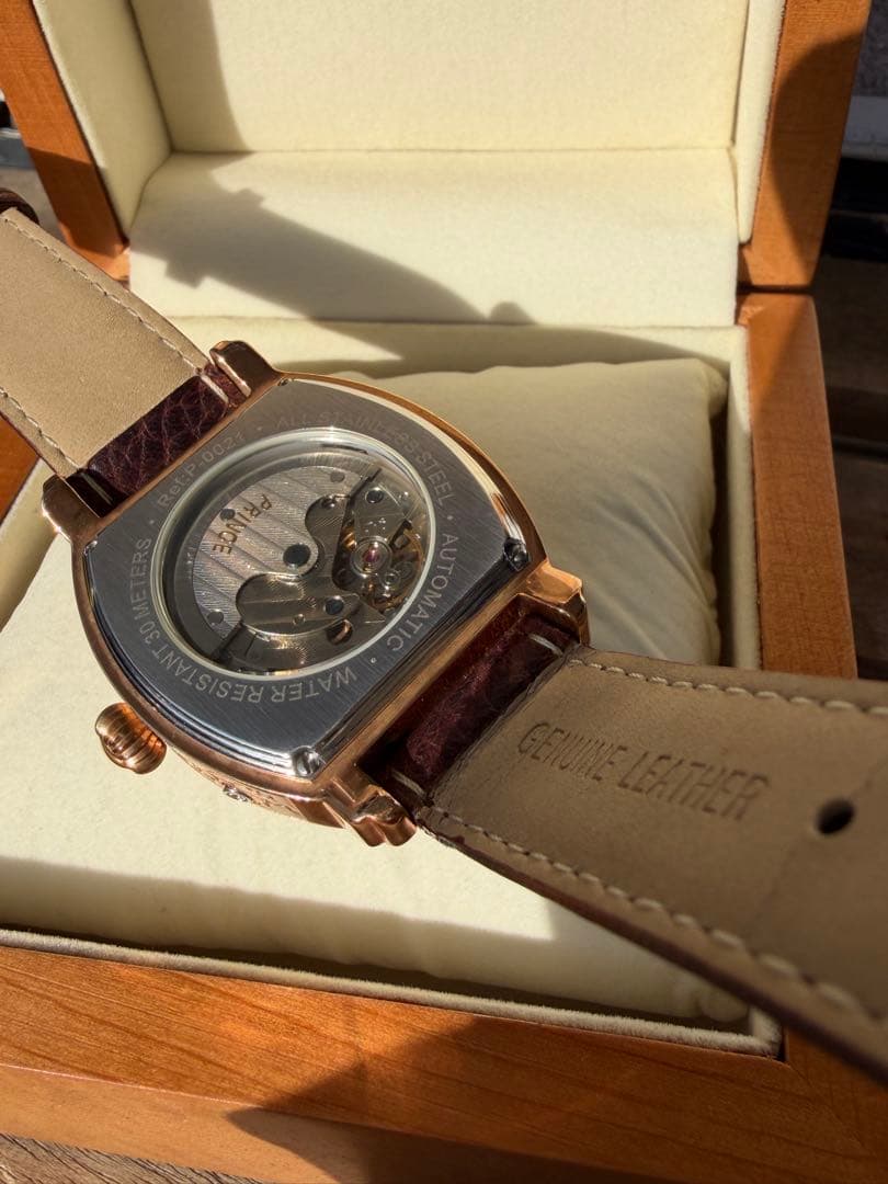 PRINCE 自動巻き 腕時計 ピンクゴールド