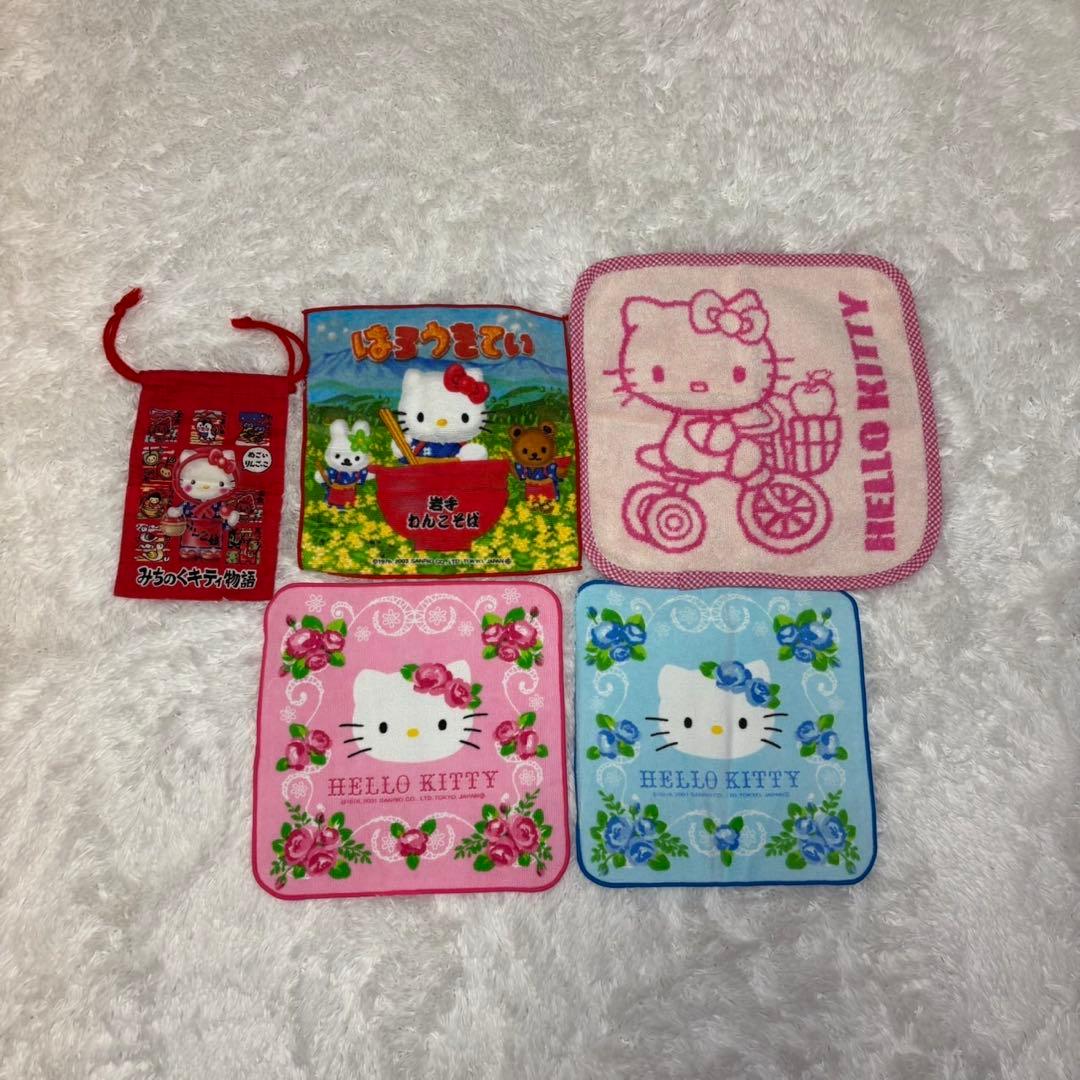 ハローキティ セット ぬいぐるみ ご当地 ハンカチ 時間割表 砂時計 巾着