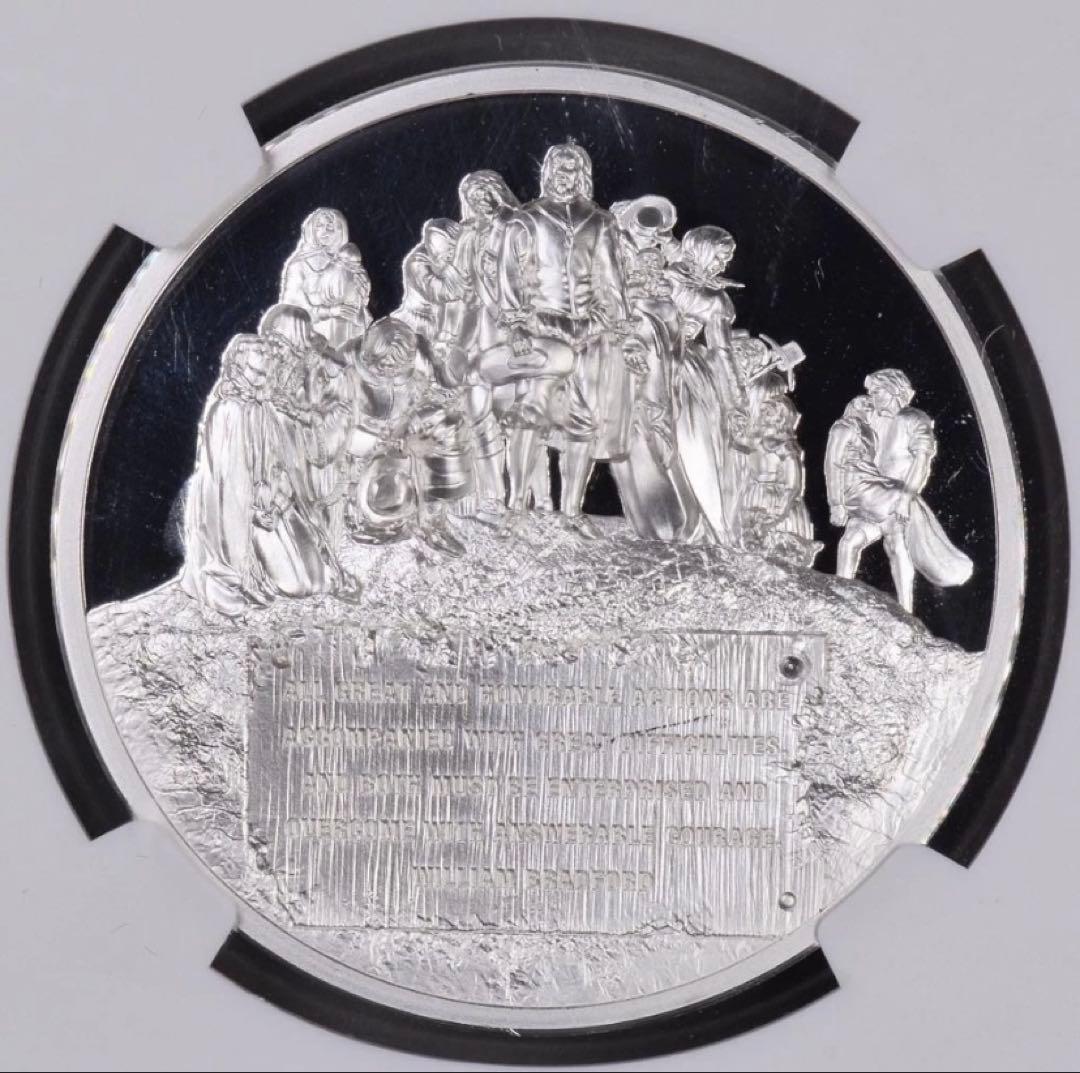 2020 クック諸島 メイフラワー号400周年 5ドル銀貨（NGC PL70）