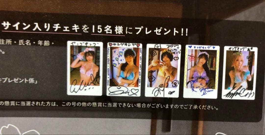 【直筆】 南あみ サイン入 チェキ ヤングキング 9号【当選品】