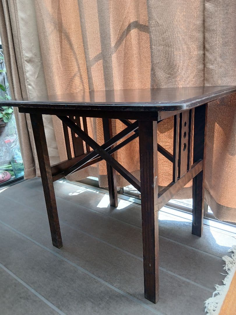 日本楽器(ヤマハ)製サイドテーブル折りたたみ式 山葉家具 日本楽器製 折り畳みサイド文化テーブル | REFACTORY antiques