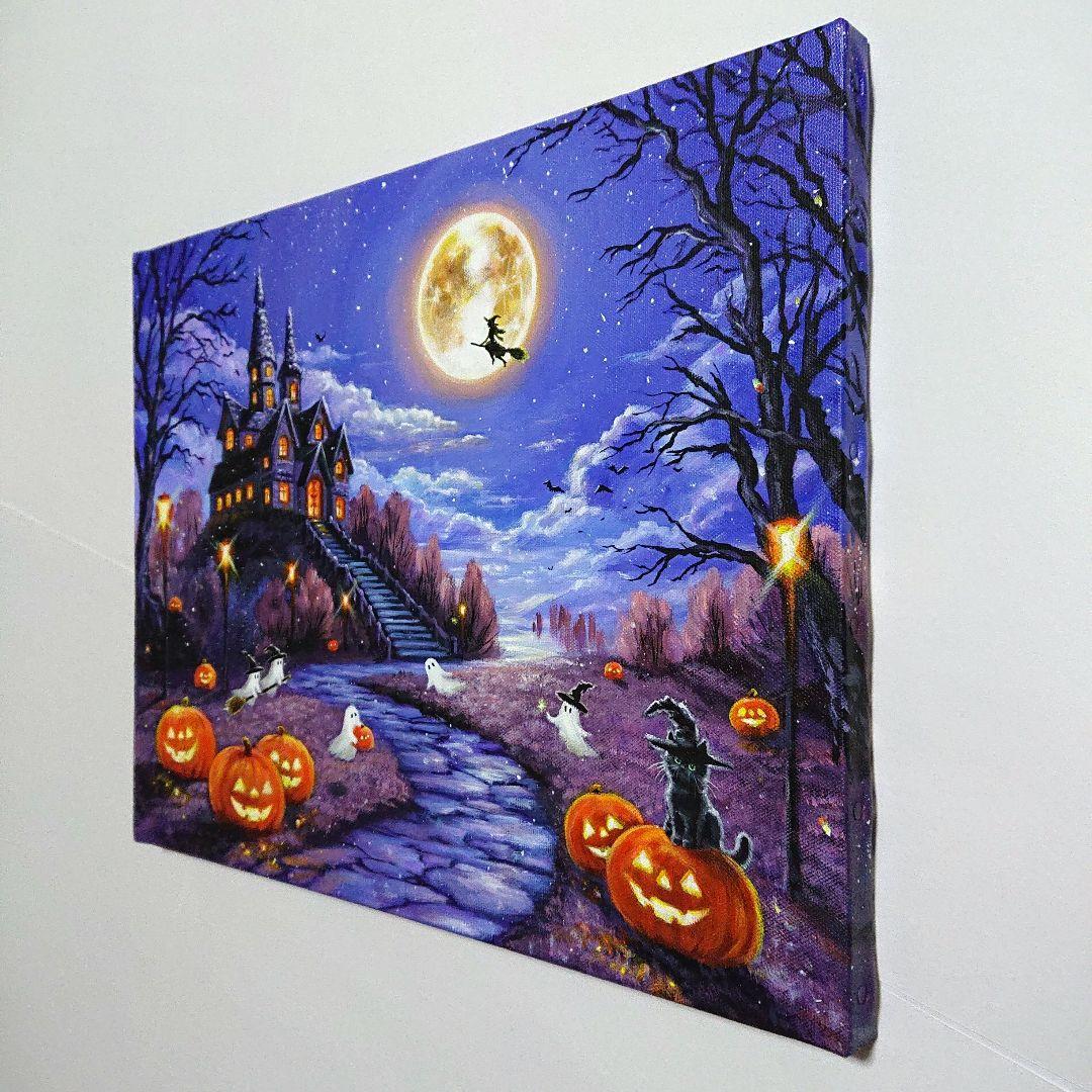 R*U様 【Halloween party】アクリル画 F6 風景画 絵画