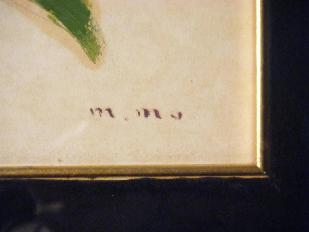 【真作】絵画　作者不詳　油彩（色紙）　花　逸品　T123