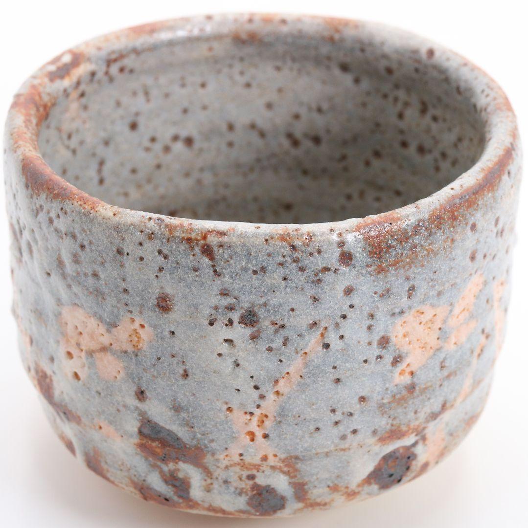 人間国宝 加藤唐九郎作 志野茶碗 茶道具 仕覆付 共箱共布 M662