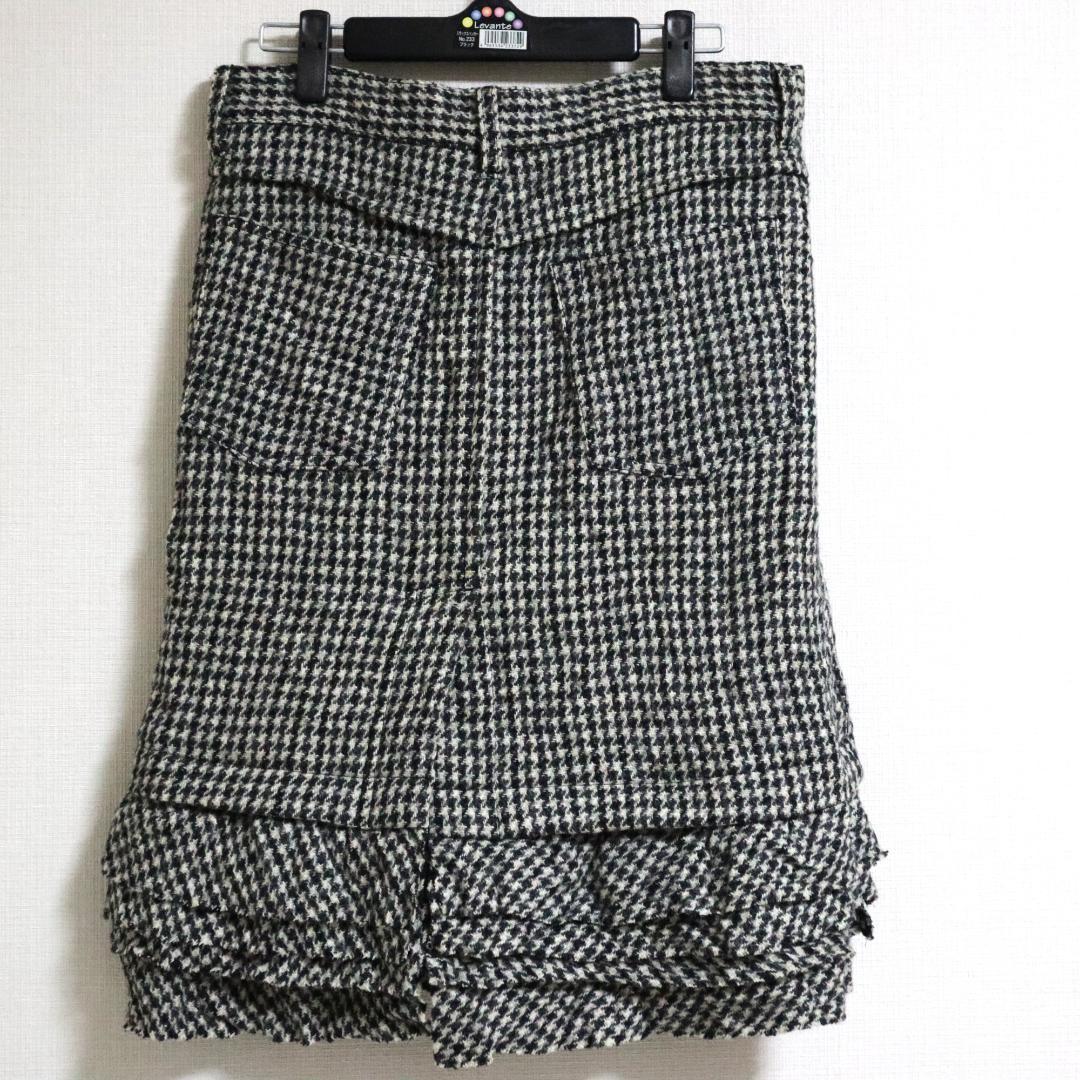 【未使用・美品】トリコ コムデギャルソン ウール100％ スカート 黒 白