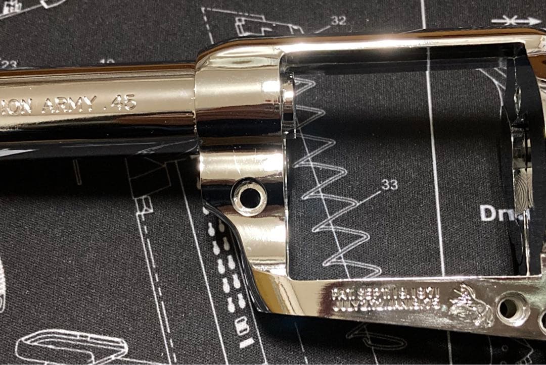 新品 未使用 ハートフォード SAA 用 シルバー シビリアン バレル フレーム