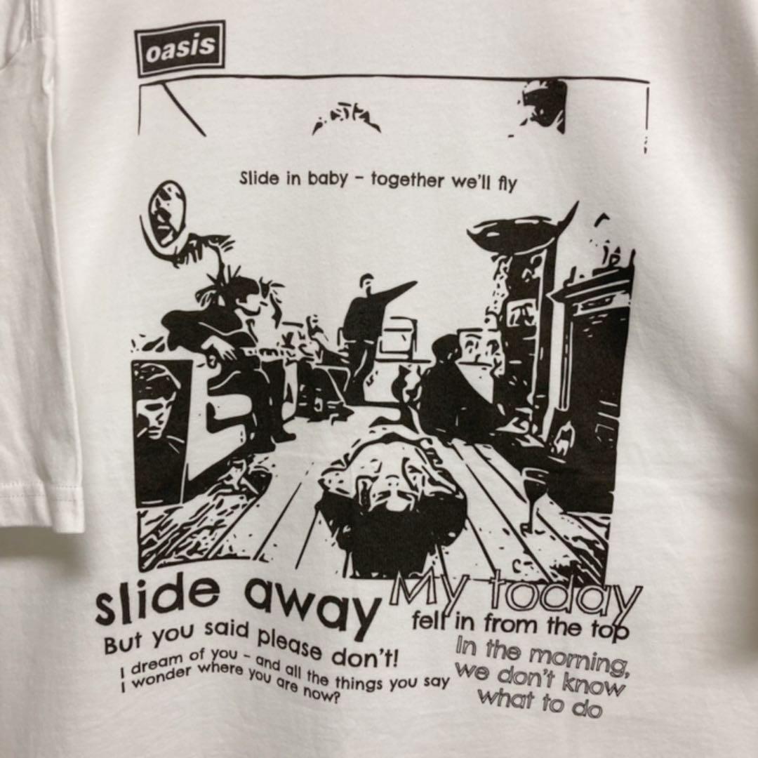 OASIS 当店限定 イラスト風 オアシス ギャラガー 音楽 古着風 バンT