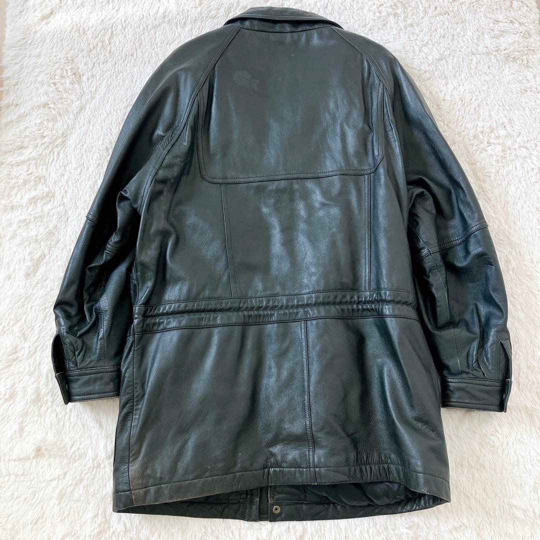 GIANNI VALENTINO レザージャケット コート ラムレザー 黒 M - メルカリ