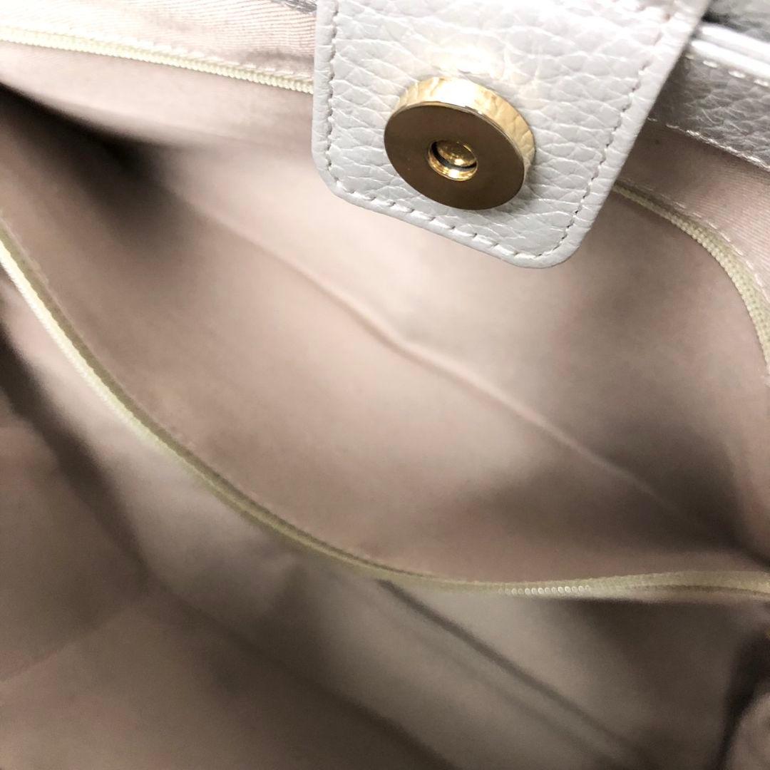 【美品】ATAO ショルダーバッグ ハンドバッグ エルヴィ 限定カラー シルバー