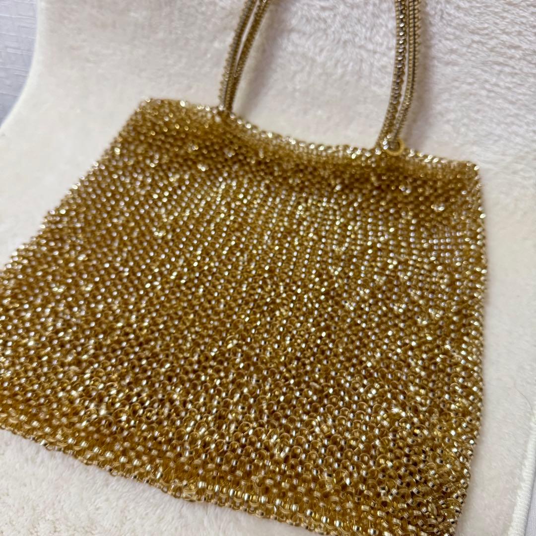 【チャーム付✨】 ANTEPRIMA ワイヤーバック トートバッグ ゴールド 金