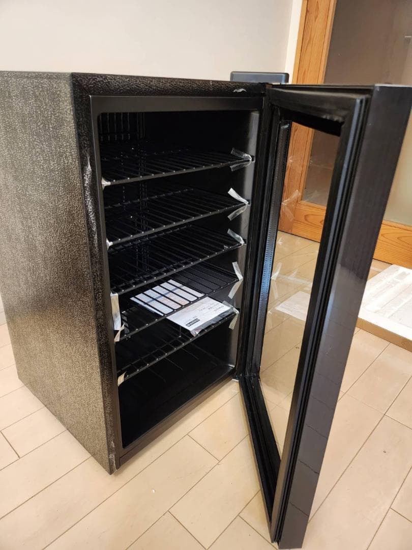 冷蔵庫 75L 透明ガラスドア オフィス冷蔵庫 展示用 静音 右開き