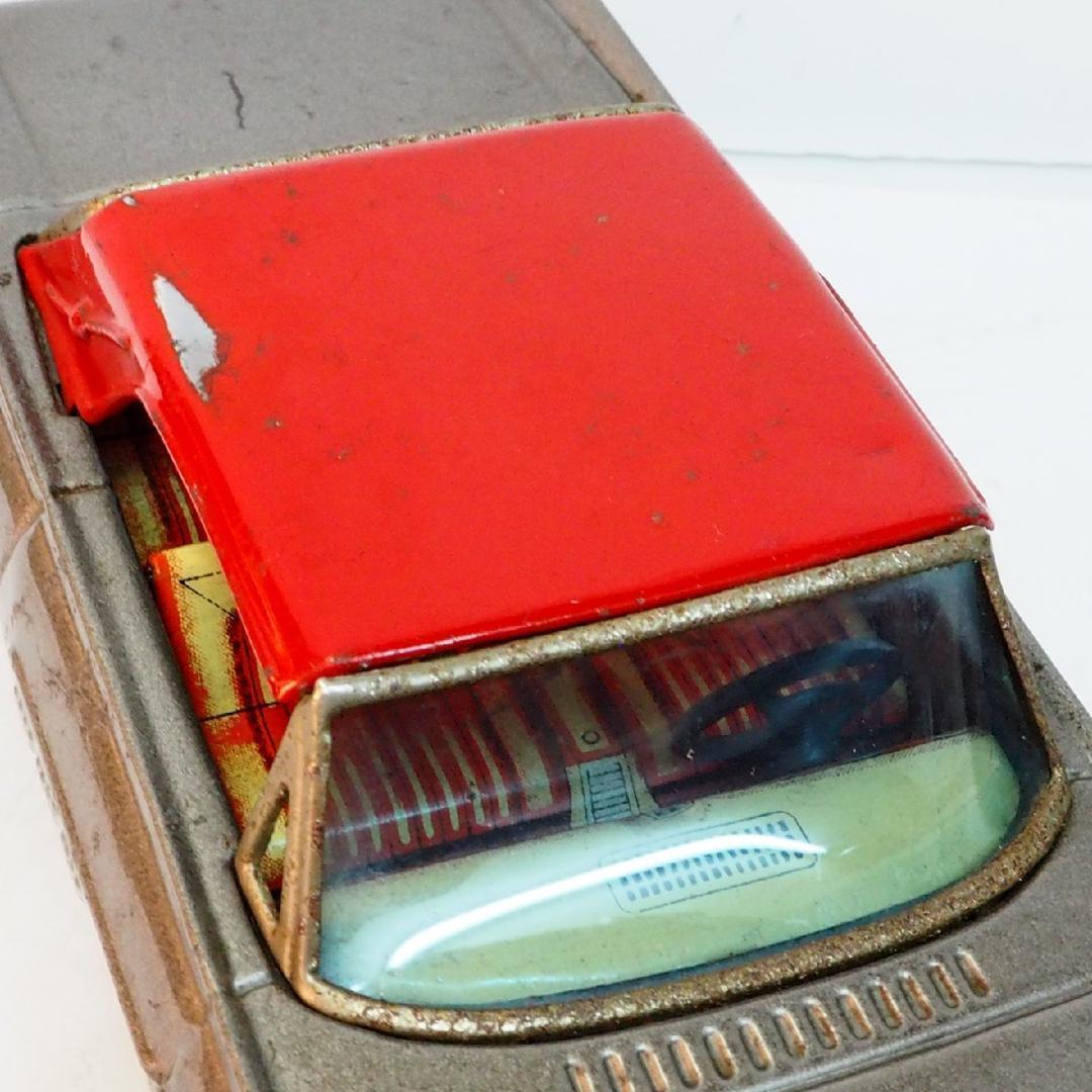 萬代屋【3代目フォード サンダーバード グレー】ブリキtin toy car箱無