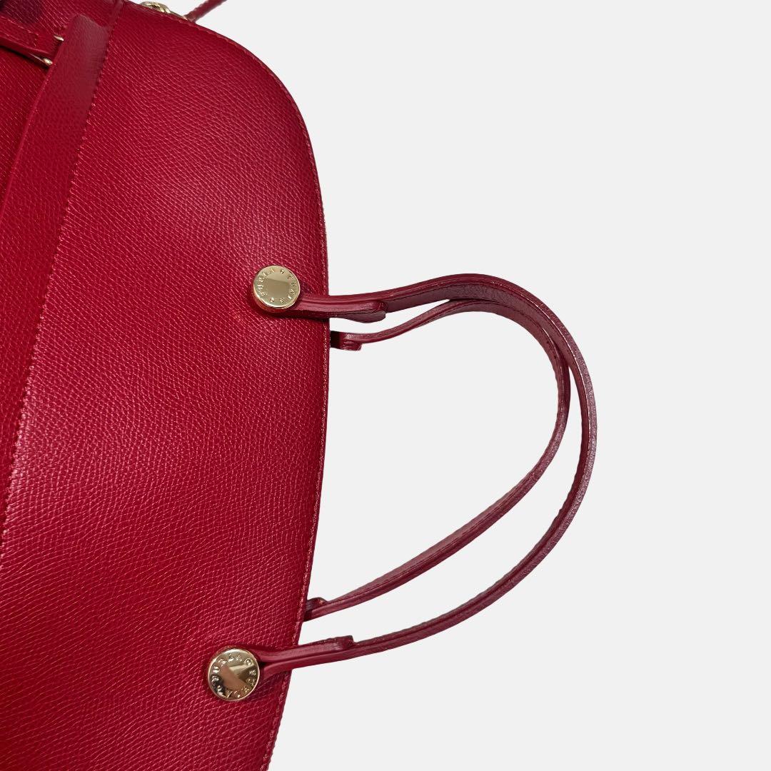 極美品✨ フルラ　パイパー　2way ショルダーバッグ　トートバッグ　赤系