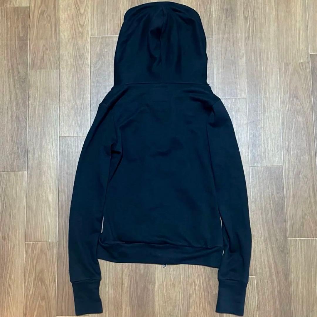 SEANA シーナ アシンメトリー 変形ジップパーカー ブラック L