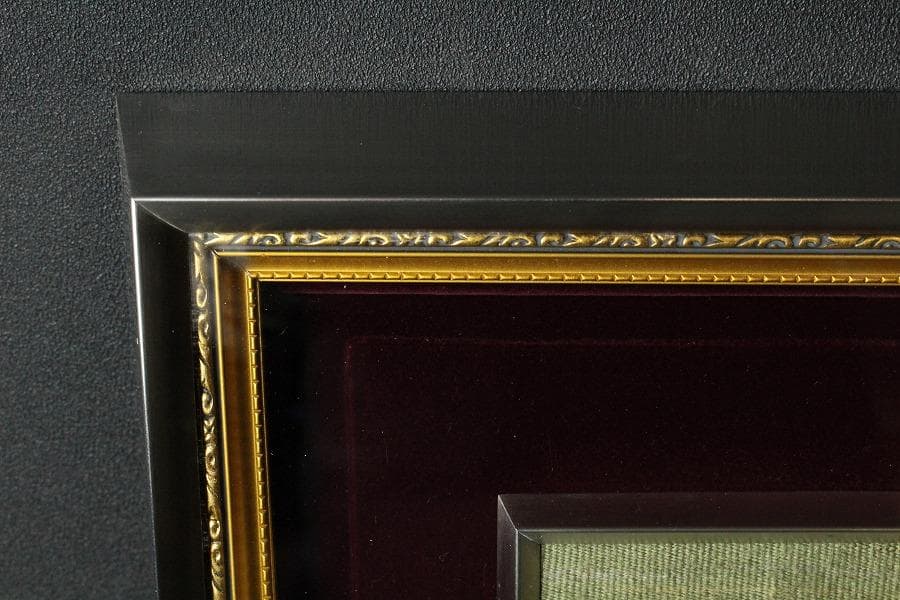 京都 西陣 川島織物 薔薇 額装 希少品 呉服屋蔵 美品(K-LC926)