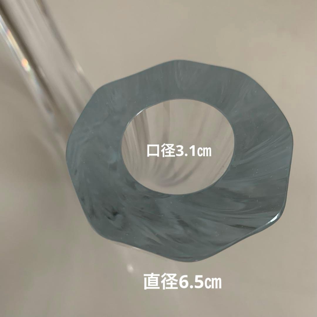 クリスタルガラス U字型花瓶② 変形花器 池坊 草月 生け花 華道