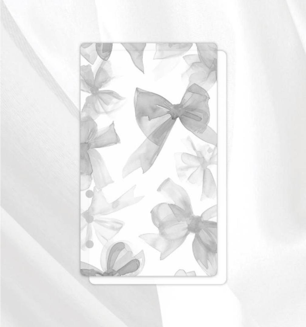 韓国♡アクリルバインダー♡グレーリボン♡A6貯金SAVING リボン韓国写真