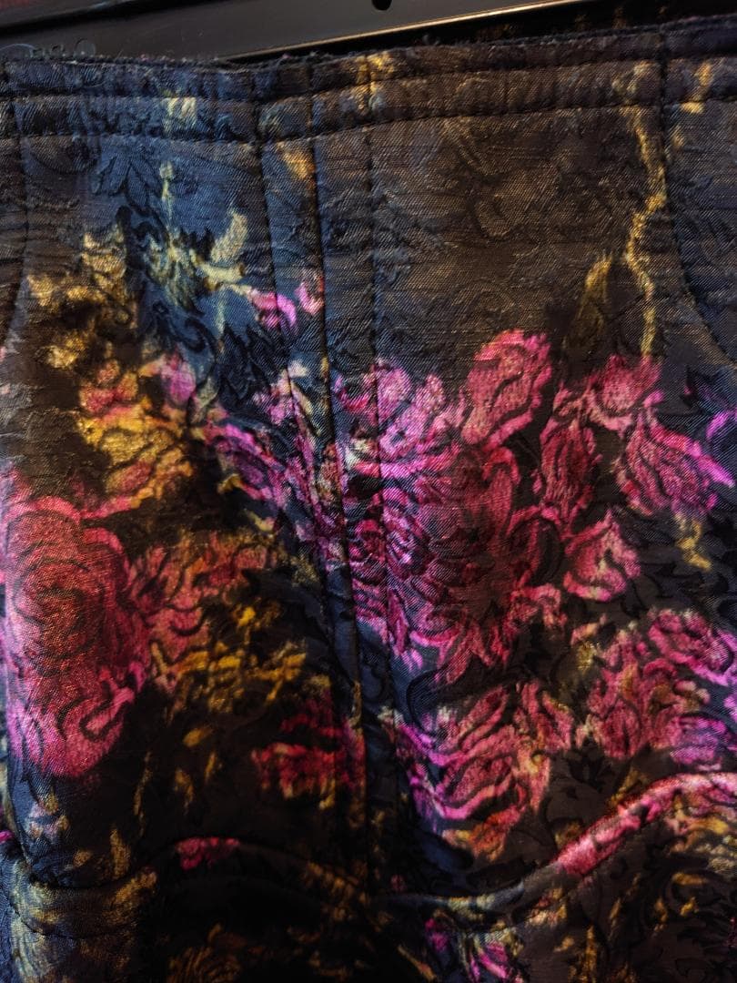 ぎゅなCOMMEdesGARCONS花柄スカート 黒 ピンク 紫