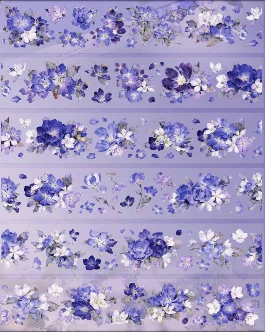 贝壳光 澜屿 ダイカット加工 5.5cm×6m 海外マステ　花