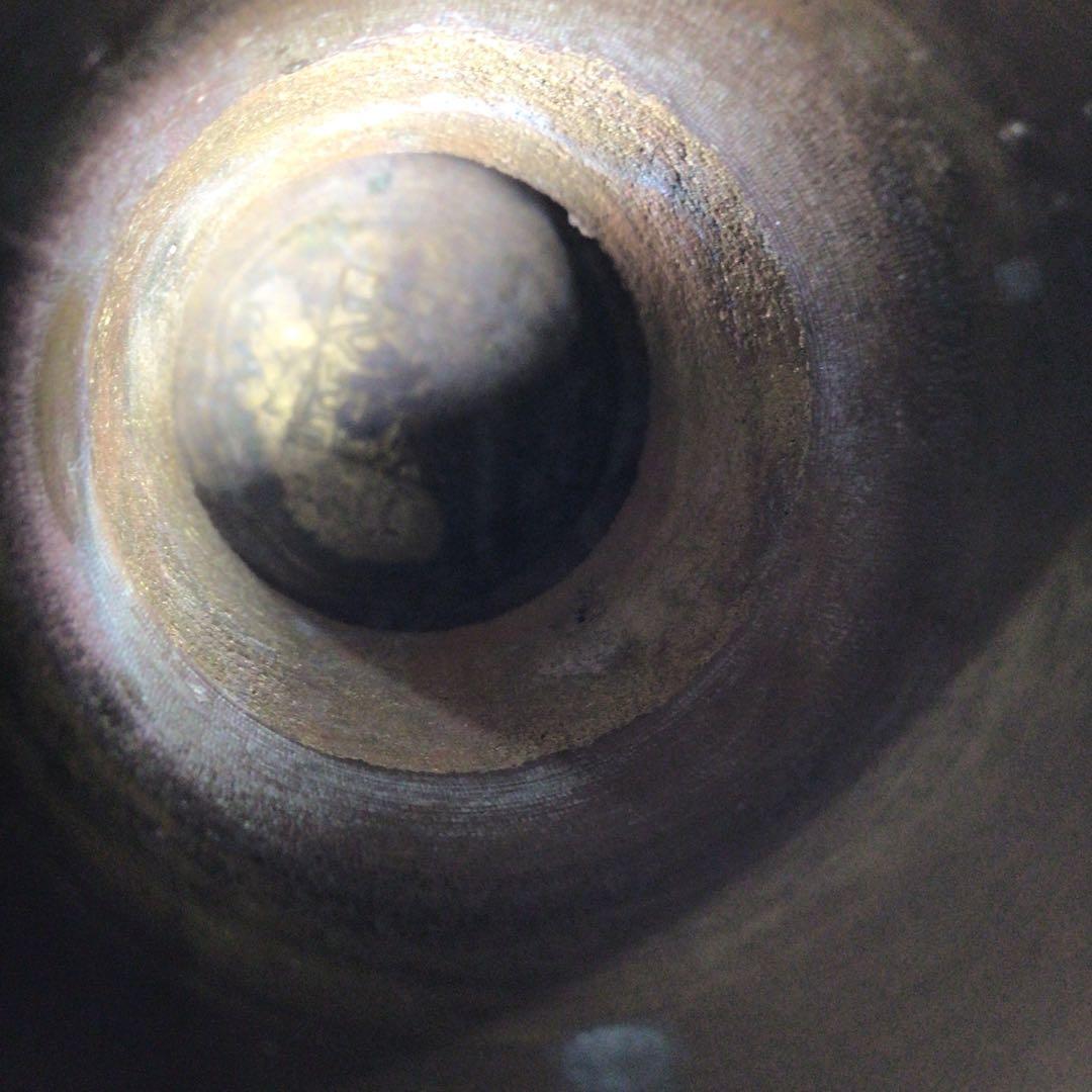 Ｎ８４１　皆具　『角田秀峰造』『唐銅』『水指　建水　蓋置　杓立』　共箱　茶道具