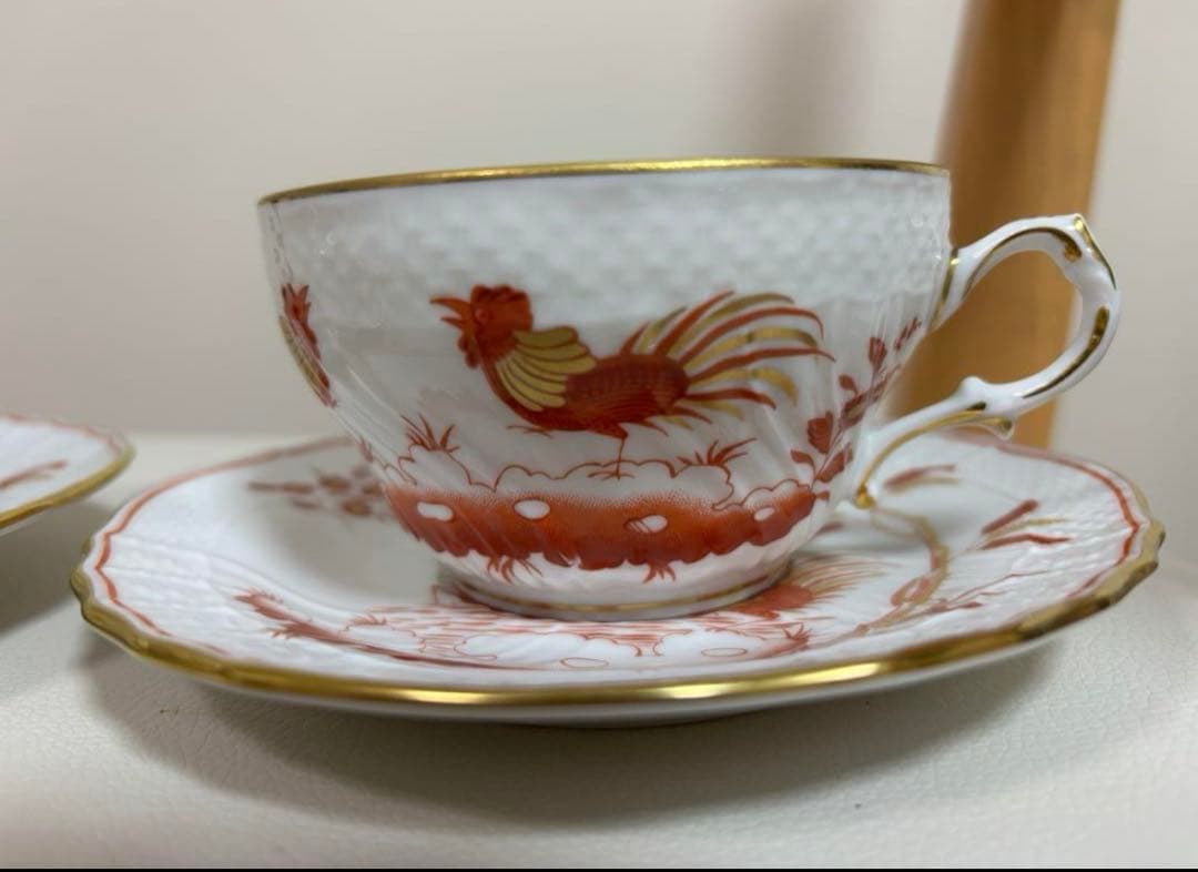 未使用近極美品　リチャードジノリ レット コック カップ&ソーサー