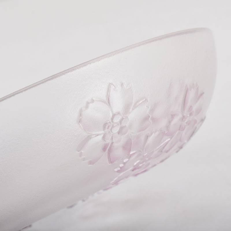 ガラス工芸 荒木良忠作 桜刻 皿 共布共箱 C 9100 - メルカリ