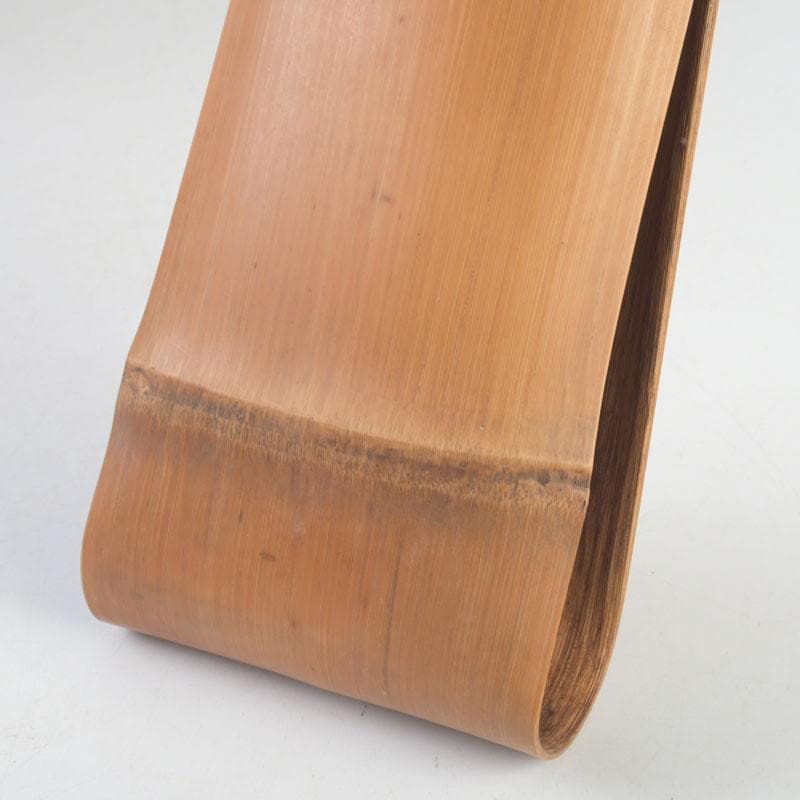 茶道具　石山旭波作　巾広長篭　花入　花篭　共箱　V　9719