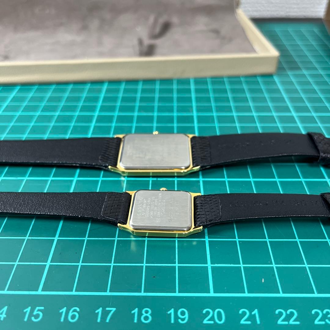 (h) セイコー　クォーツ腕時計 ペア　ゴールド　5E31・7321 訳あり