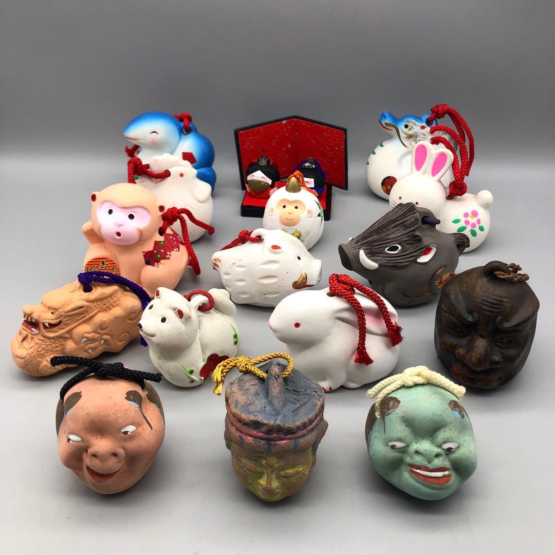 伊勢神宮 一刀彫り 干支 御守り 干支置物 縁起物 木製動物彫刻 置物