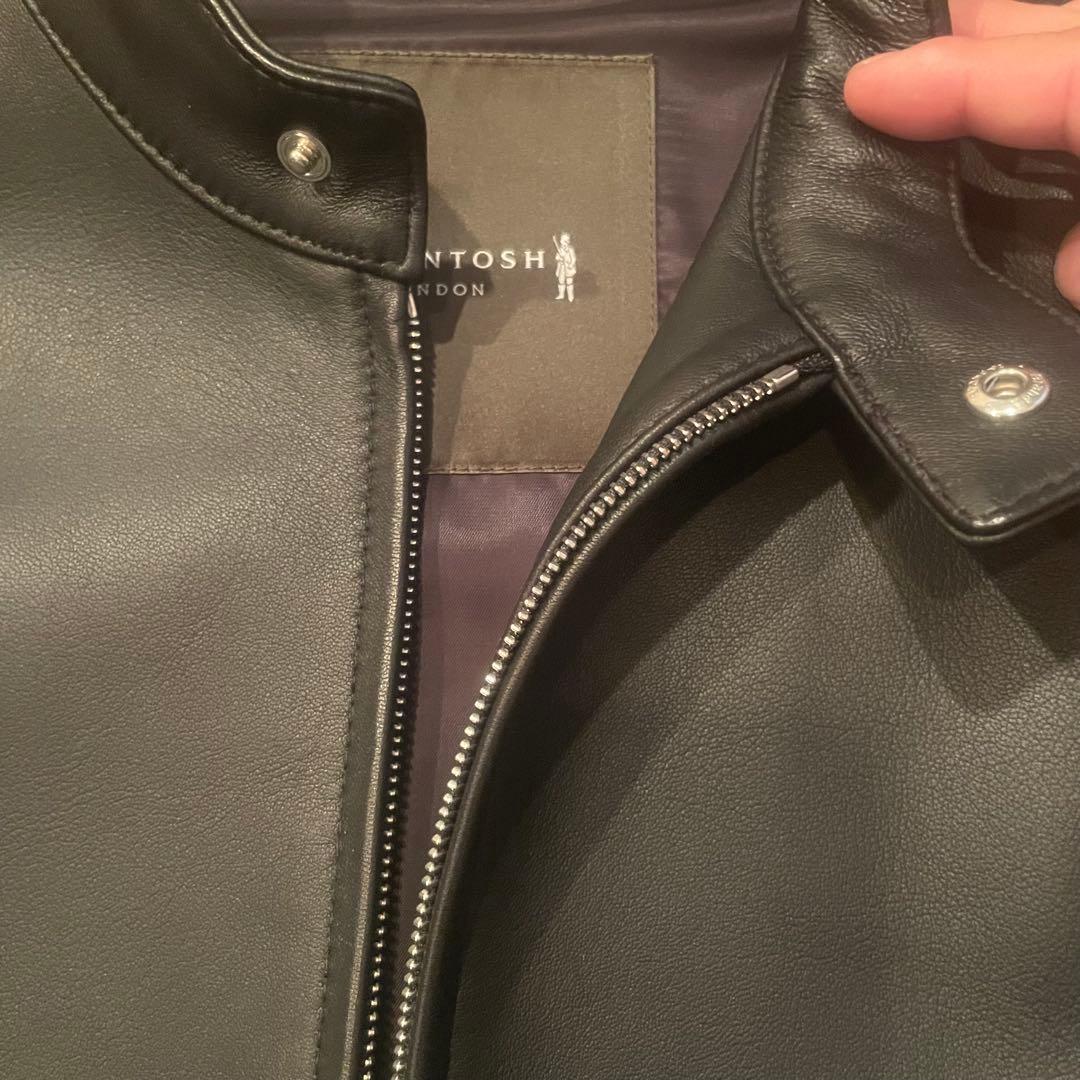 Montosh London ブラック シングルライダースジャケット 38の通販はau