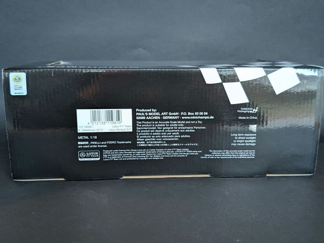 ミニチャンプス 1/18 ロータス ルノー E21 2013 K.ライコネン