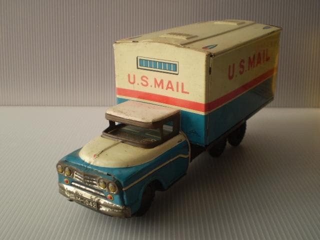 アメリカビンテージ ブリキ ミニカー US MAIL 。JunkCars。