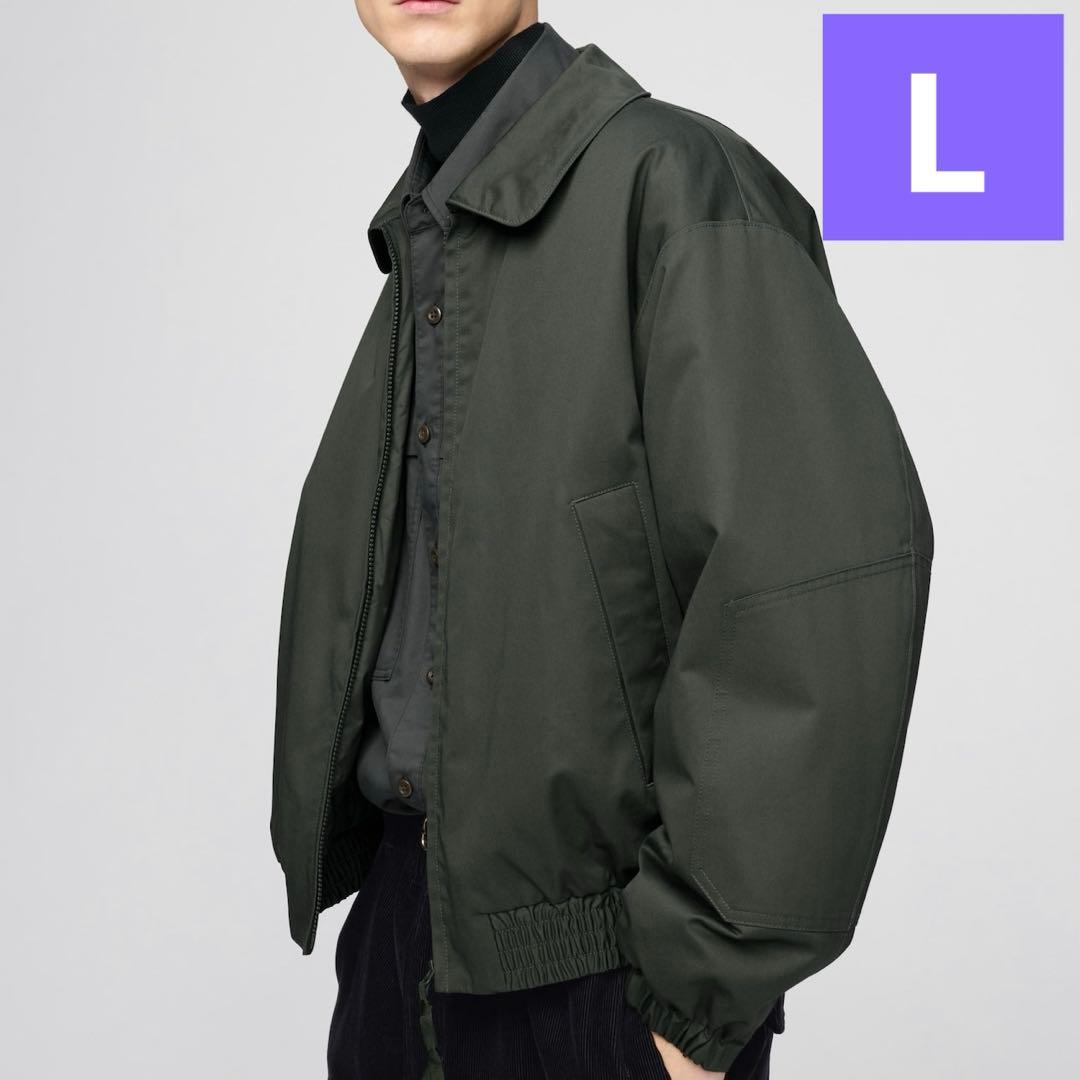 パフテックショートブルゾン オリーブ LサイズUNIQLOU 2025