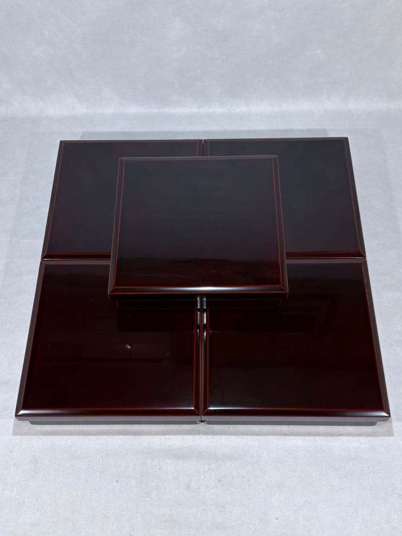 ②輪島塗　光栄堂作　松花堂　五客　美品　共箱　茶道　懐石　送料込