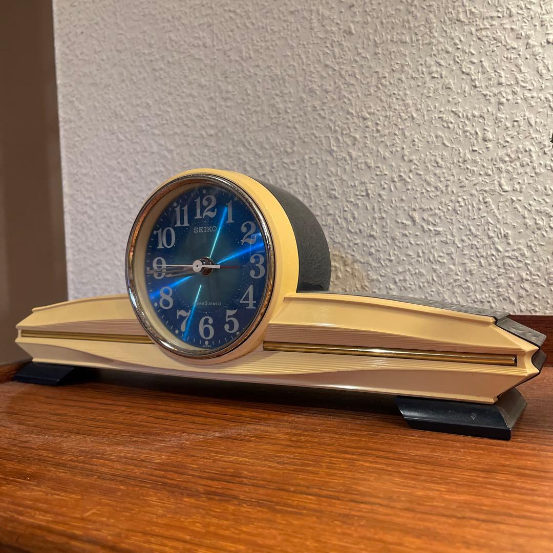 SEIKO 置き時計 手巻き スペースエイジ 昭和レトロ - メルカリ