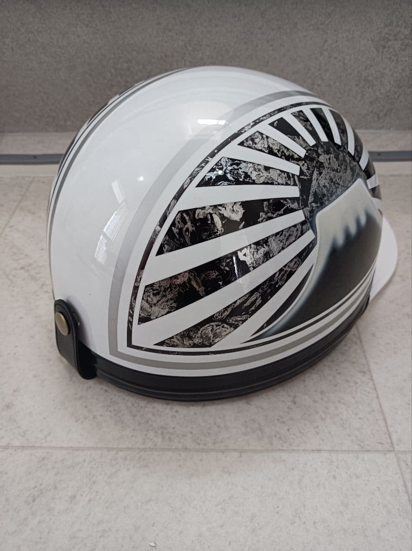 カスタムコルク半　白✘黒ラップ黒富士日章　シルバーライン