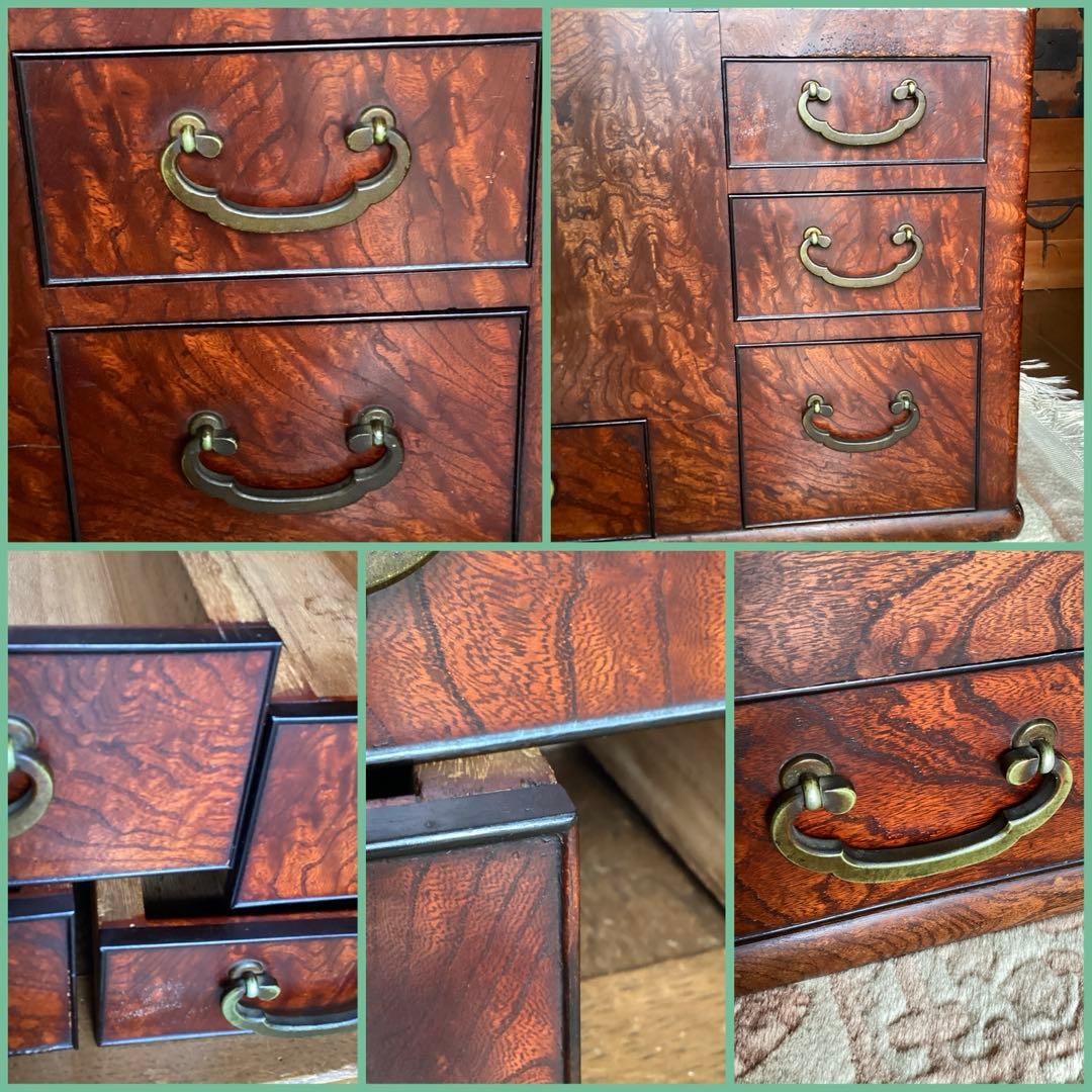 江戸火鉢 長火鉢 関東火鉢 欅 玉杢 銘木 （特注五徳付） - メルカリ