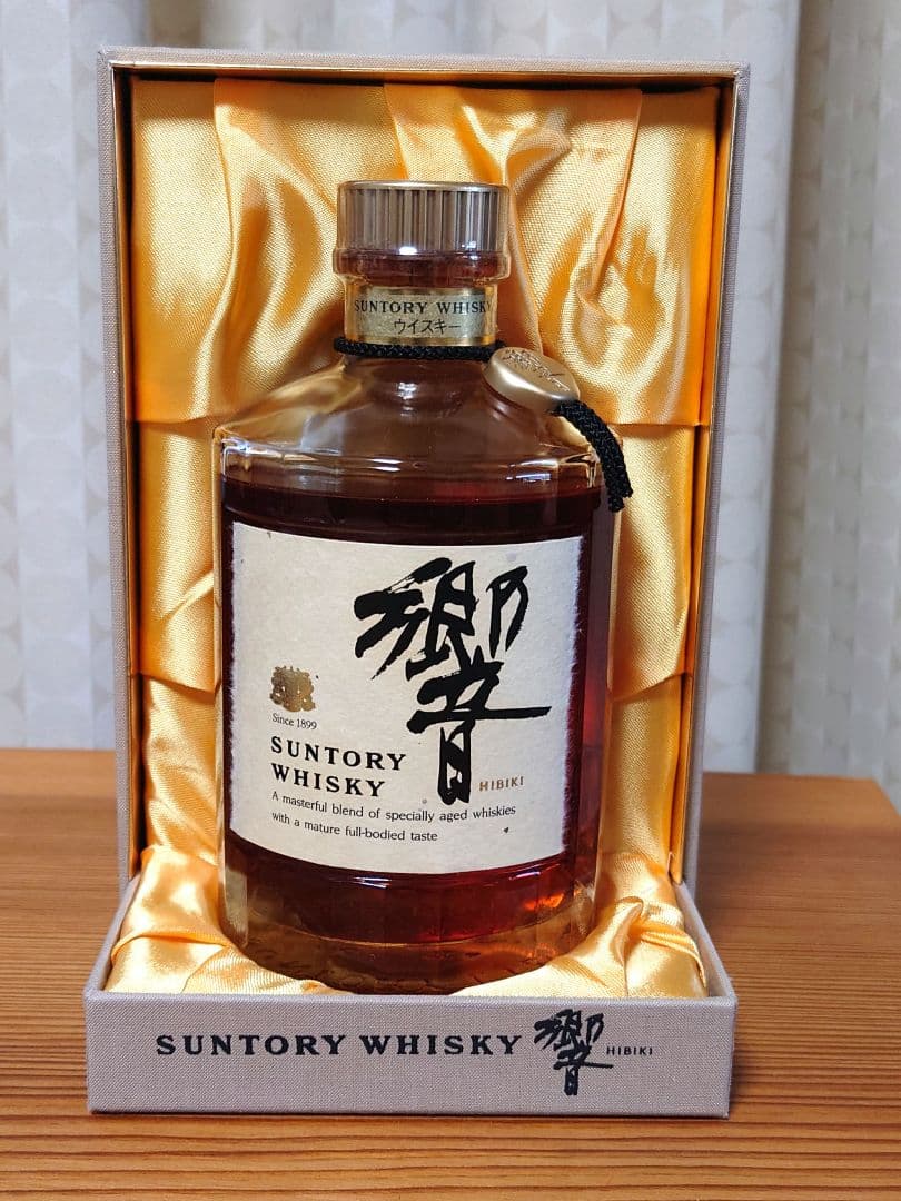 響 金キャップ　金ラベル　箱入り　SH-01 サントリー ウイスキー 響 旧ラベル 裏ゴールド 金キャップ 金花 43