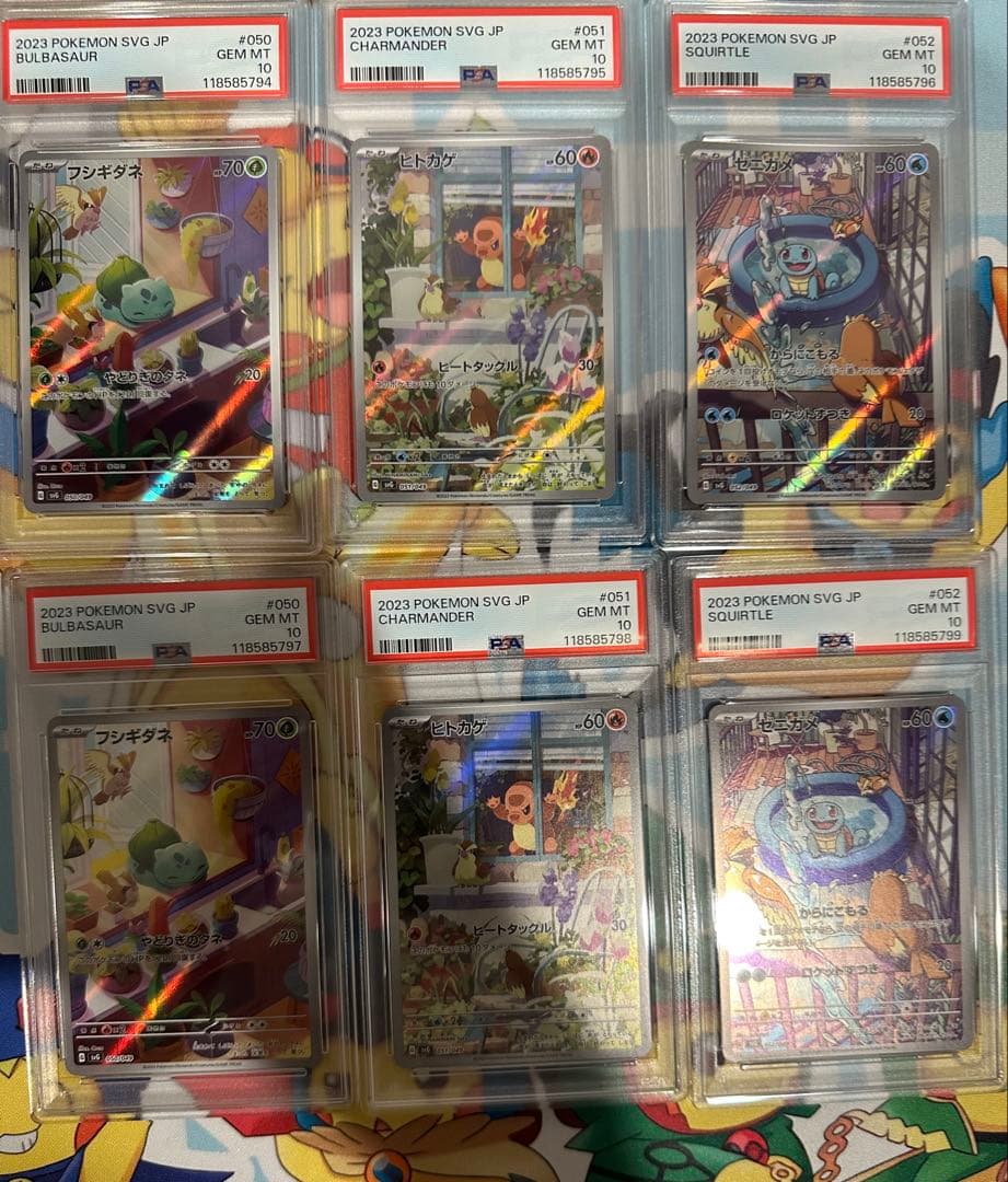 最安値！PSA10スペシャルデッキセット御三家　プロモ AR 6連番6枚セット ポケモンカードゲーム スペシャルデッキセットex フシギバナ