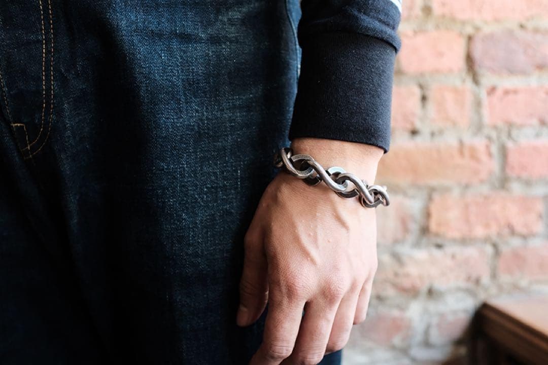 希少 全駒Lサイズ LYNCH SILVERSMITH ツイストブレスレット