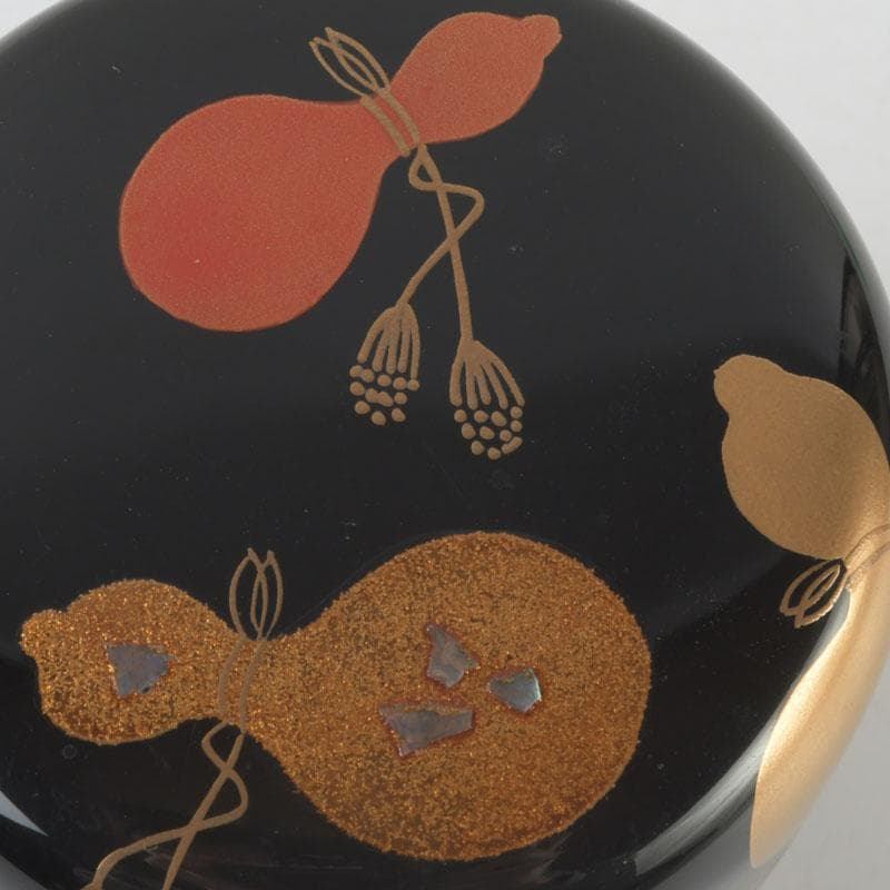 茶道具 加藤一衛造 瓢箪蒔絵 棗 共箱 V 9551