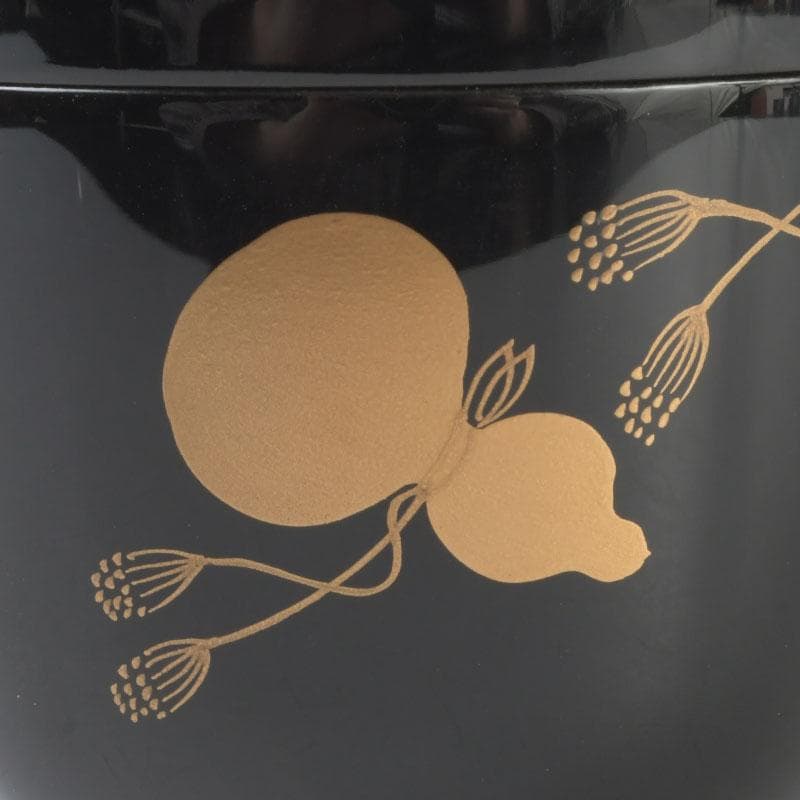 茶道具 加藤一衛造 瓢箪蒔絵 棗 共箱 V 9551