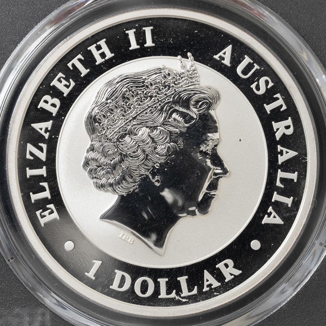 準最高鑑定 PCGS MS69 オーストラリア ワライカワセミ 銀貨 2014