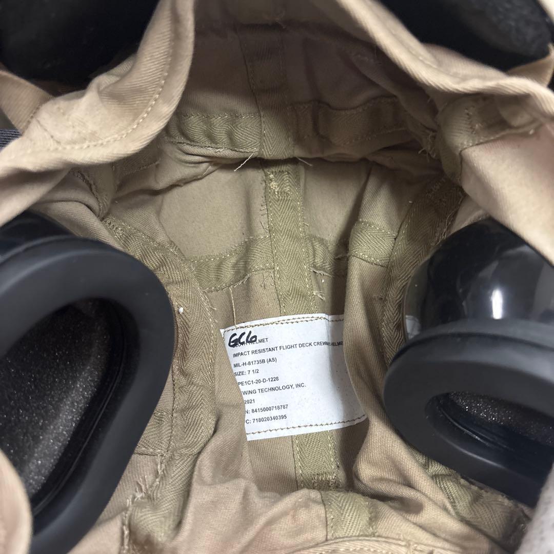 米軍実物 FLIGHT DECK CREWMAN´S HELMET ゴーグル付き