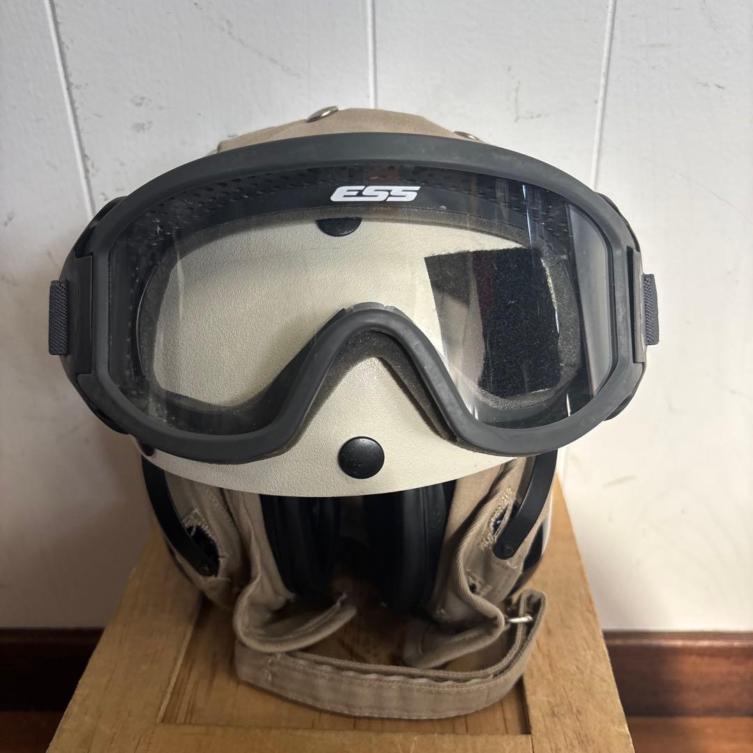 米軍実物 FLIGHT DECK CREWMAN´S HELMET ゴーグル付き