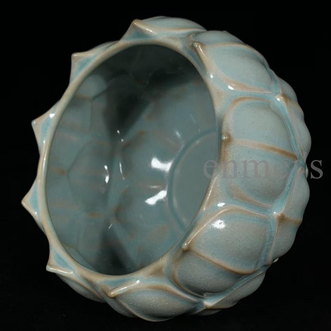 中国古美術・旧蔵宋汝窯蓮花洗・青釉・香炉・香道具・書道・陶器・茶道具・文房置物